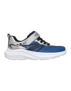 Skechers Pantofi sport Microspec Velocity din material sintetic cu insertii de plasa - Argintiu/Bleumarin