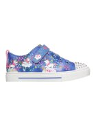 Skechers Pantofi sport S Lights Twinkle Sparks cu velcro - Alb/Albastru/Argintiu