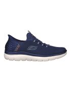 Skechers Pantofi sport slip-in cu logo Summits High Range - Bleumarin