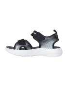 Skechers Sandale cu velcro Microspec - Negru/Argintiu