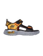 Skechers Sandale flatform cu velcro - Negru/Portocaliu