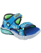 Skechers Sandale Mega Craft cu velcro si talpa plata - Albastru