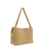 sOliver Geanta dama din piele intoarsa FL39 Maya - shopper - A4 - cu catarama - curea reglabila - incapatoare - eleganta - pentru birou si zilnic - Bej