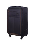 sOliver Troler mediu textil STL1311 M negru-maro - valiza de calatorie moale