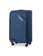 sOliver Troler textil mediu M 23" SOFTFLEX 2240 bleumarin-verde