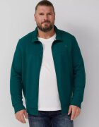 sOliver Big Sizes Bluza barbati big sizes cu guler inalt si fermoar - Regular fit - Verde