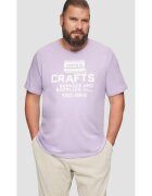 sOliver Big Sizes Tricou barbati big sizes cu imprimeu text si decolteu la baza gatului - Lila - Lila