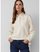 sOliver Bluza polo cu terminati ajustabila - Crem
