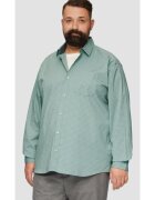 sOliver Camasa barbati big sizes - cu maneca lunga si imprimeu floral - Slim Fit - Verde deschis - Verde deschis