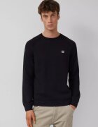 sOliver Pulover tricotat din bumbac cu maneci raglan - Negru