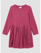 sOliver Rochie cu segment cu volane - Roz inchis