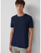 sOliver Tricou din bumbac cu decolteu la baza gatului - Bleumarin