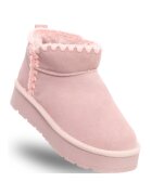 Soprani Couture Ghete dama - Mistik Suede Lotus - roz - piele naturala - platforma de 4 cm -