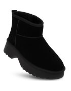Soprani Couture Ghete dama - piele naturala - negru - platforma din spuma - toc 5cm
