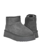 Soprani Couture Pantofi dama HUGH Platform piele naturala Gri - Gri