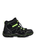 Sprandi Ghete sport baieti - piele naturala - negru/verde