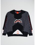 Sprayground Bluza de trening din bumbac cu model in carouri Triple Decker - Negru/Gri