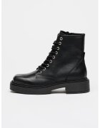 Steve Madden Ghete de piele cu siret Chiney - Negru