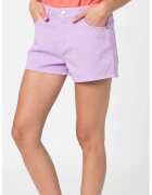 Sundek Pantaloni scurti de denim cu aplicatie logo brodata pe partea din spate - Lila