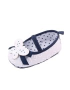 Superbaby Pantofi Model Butterfly - Casual - Textil - Fete - Banda elastica - Alb - Bleumarin