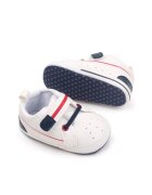 Superbaby Pantofi sport Model AL 16876 cu insertii bleumarin - Piele ecologica - Alb - Alb