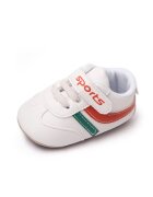 Superbaby Pantofi Sport Model Sports - Cu Dungi - Piele ecologica - Baieti - Siret - Velcro - Multicolor
