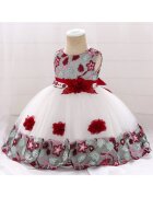 Superbaby Rochie Ocazie Model AL 11680 cu broderie visinie - 3-6 luni -