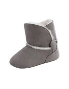 SuperBebeShop Cizme Cu Nasturel - Pentru Fetite - Peste glezna - Gri