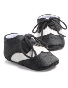 SuperBebeShop Pantofiori IDD0772-1-r1 pentru bebelusi - alb cu negru