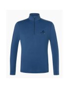 Supernatural Bluza de corp din amestec de lana TUNDRA175 TONI ZIP 1/4 - pentru barbati - culoarea albastru - Albastru