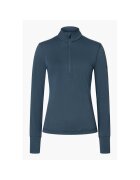 Supernatural Bluza de corp din amestec de lana TUNDRA175 ZIP 1/4 - pentru dame - culoarea albastru - Albastru
