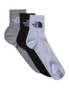 The North Face Set de sosete scurte cu imprimeu lofo pentru drumetii Multi Sport - 3 perechi - Alb/Negru/Gri