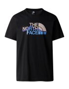 The North Face Tricou cu imprimeu logo Mountain Line - Negru/Albastru