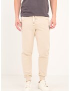 Timeout Pantaloni de trening cu snur si logo - Bej