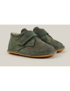 TINY TOES Pantofi Barefoot din piele naturala Scribble - Verde