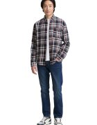 Tom Tailor Blugi drepti cu model cu 5 buzunare - Albastru inchis