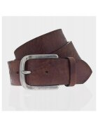 Tom Tailor Centura barbati - model clasic - piele naturala - catarama metalica - culoare maro - talie 100 cm