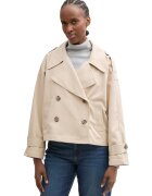 Tom Tailor Palton scurt cu maneci raglan - Alb fildes