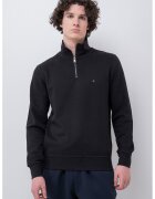 Tommy Hilfiger Bluza de trening cu fermoar scurt - Negru