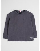 Tommy Hilfiger Bluza din amestec de bumbac organic cu model texturat - Gri inchis