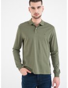Tommy Hilfiger Bluza polo cu logo discret - Kaki