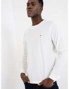 Tommy Hilfiger Bluza uni cu decolteu la baza gatului - Alb