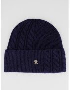 Tommy Hilfiger Caciula din amestec de lana Elevated - Albastru ultramarin