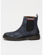 Tommy Hilfiger Ghete Chelsea de piele intoarsa - Bleumarin