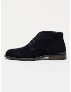 Tommy Hilfiger Ghete chukka de piele intoarsa - Bleumarin
