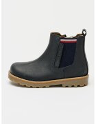 Tommy Hilfiger Ghete de piele cu fermoar - Bleumarin