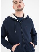 Tommy Hilfiger Hanorac cu fermoar si snur de ajustare - Bleumarin