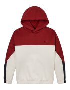 Tommy Hilfiger Hanorac din amestec de bumbac organic - Rosu/Alb