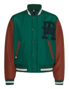 Tommy Hilfiger Jacheta college cu model colorblock - Verde/Rosu inchis