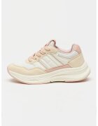 Tommy Hilfiger Pantofi sport de piele ecologica si material textil - Alb murdar/Nude